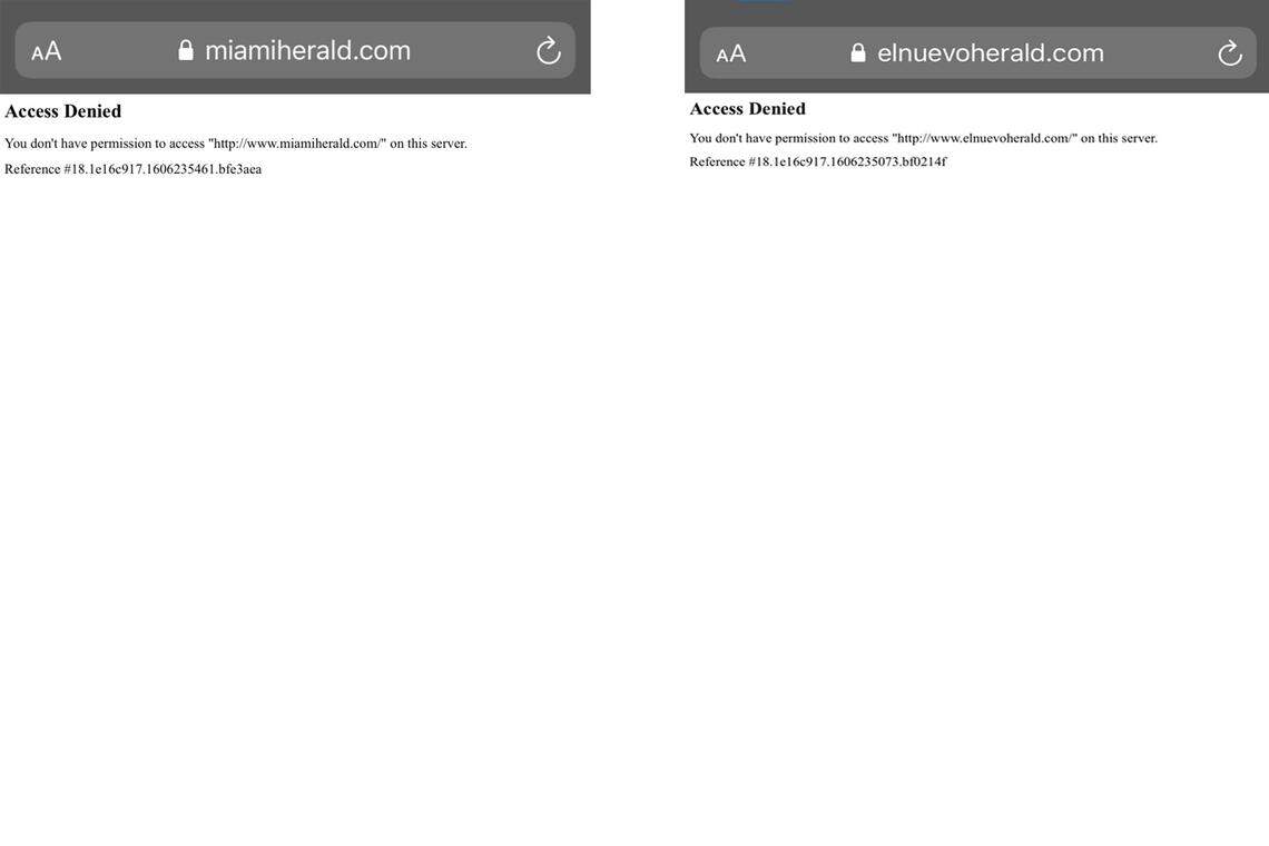 El gobierno cubano bloqueó el acceso al Miami Herald y el Nuevo Herald desde este lunes en toda la red de internet de Etecsa.