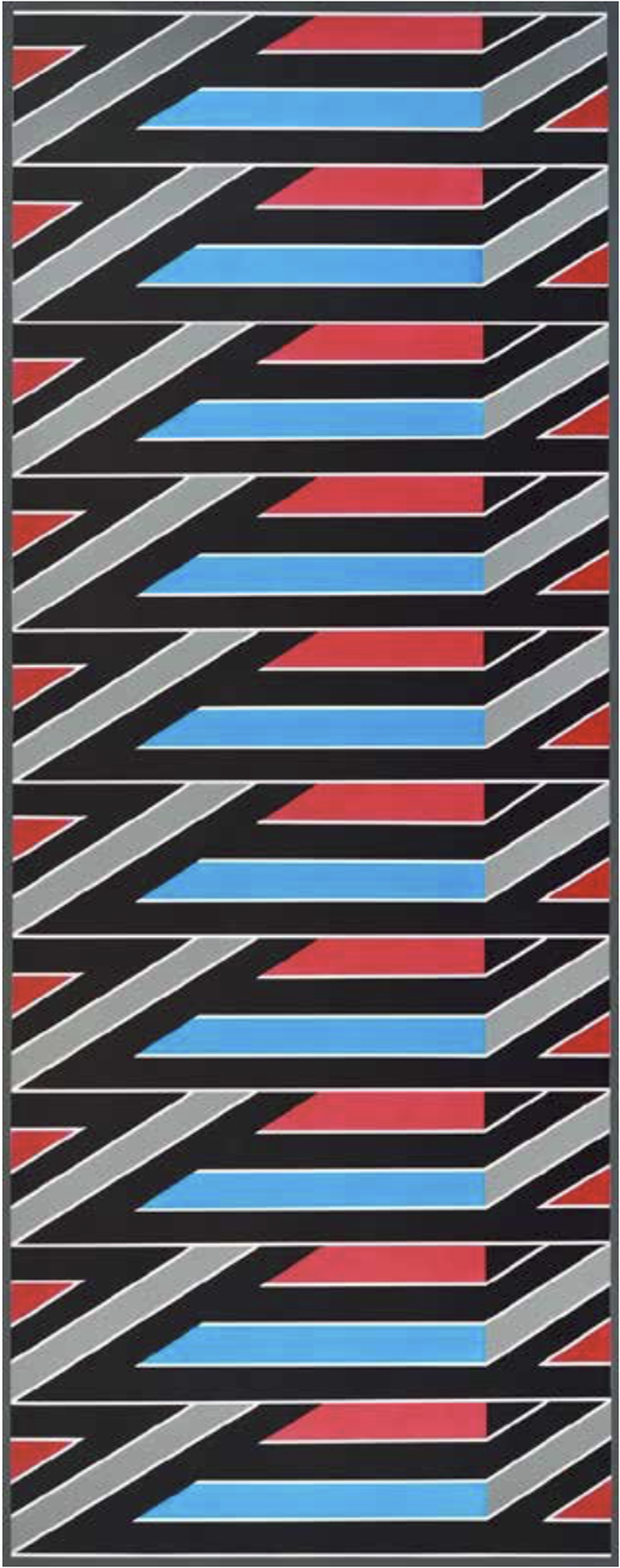 Columna policromada #50, 2010, acrílico sobre madera.