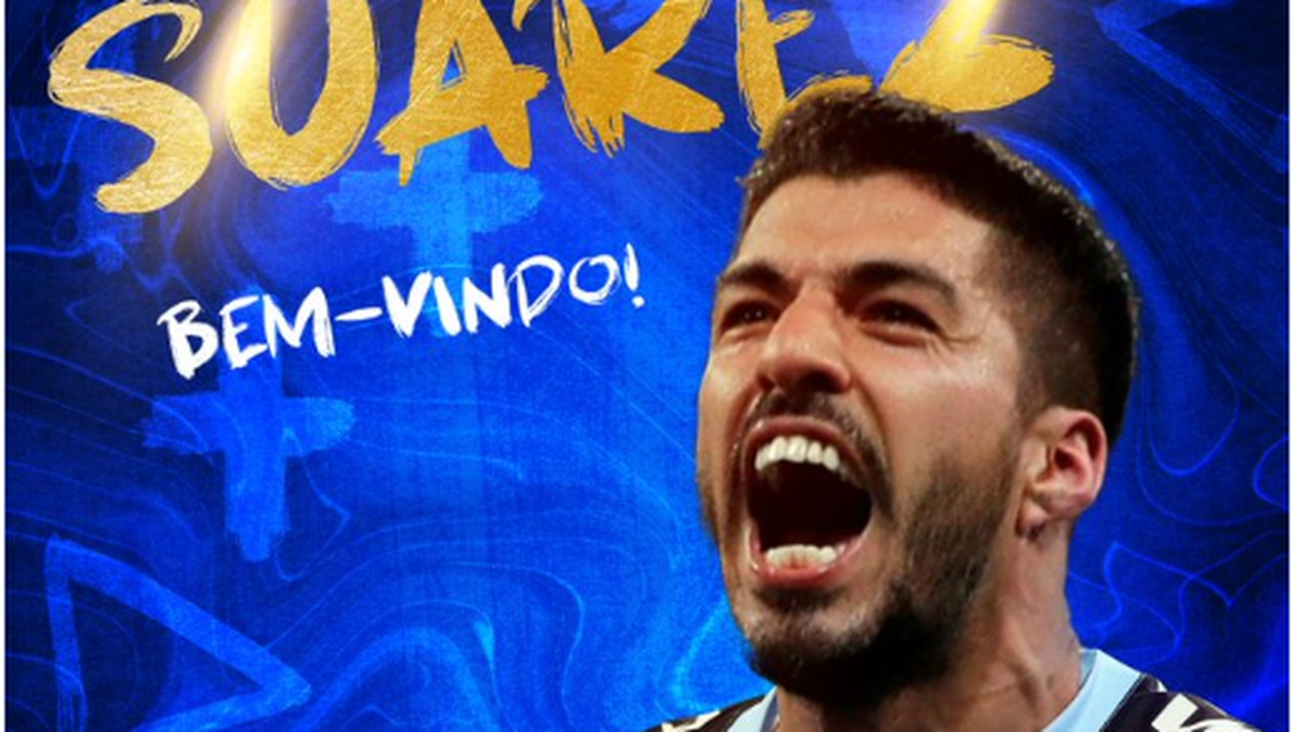 El Gremio brasileño anunció este sábado el fichaje del internacional uruguayo Luis Suárez, procedente del Nacional, que estará vinculado al club de Porto Alegre hasta diciembre de 2024.