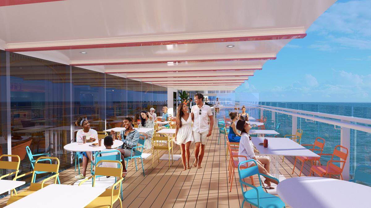 Con el nombre de la dirección de la sede original de la línea de cruceros Carnival, 820 Biscayne, se recreará en la cubierta 8 de su barco Carnival Celebration un diseño la zona que reflejará el ambiente urbano y sosegado de Miami