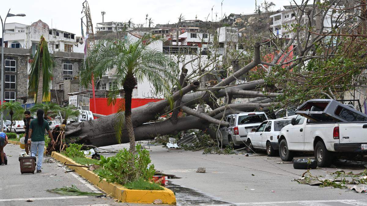 Vista de un área golpeada por el huracán Otis en Acapulco, México, el 25 de octubre de 2023.