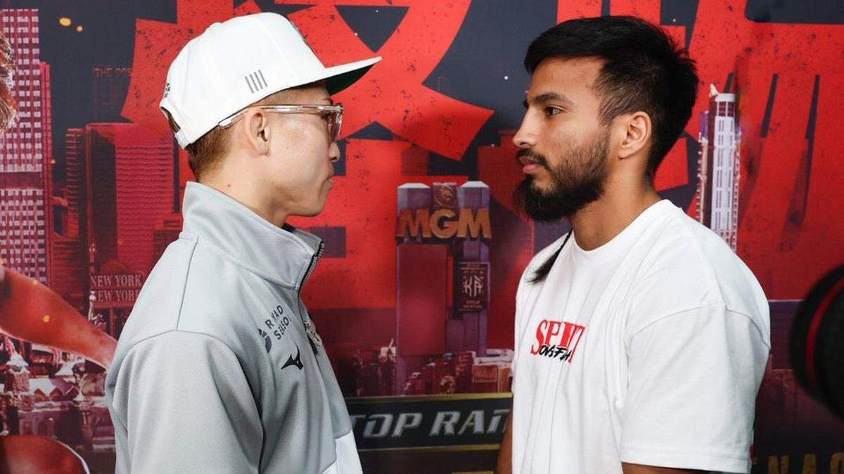 Ramón Cárdenas (der.) vivirá el momento más importante de su carrera cuando enfrente al imbatible campeón japonés Naoya Inoue el domingo en Las Vegas.