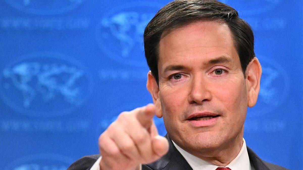 US Secretary of State Marco Rubio gestures as he speaks during an end-of-year press conference in the State Department Press Briefing Room in Washington, DC, on December 19, 2025. (Photo by Mandel NGAN / AFP via Getty Images)