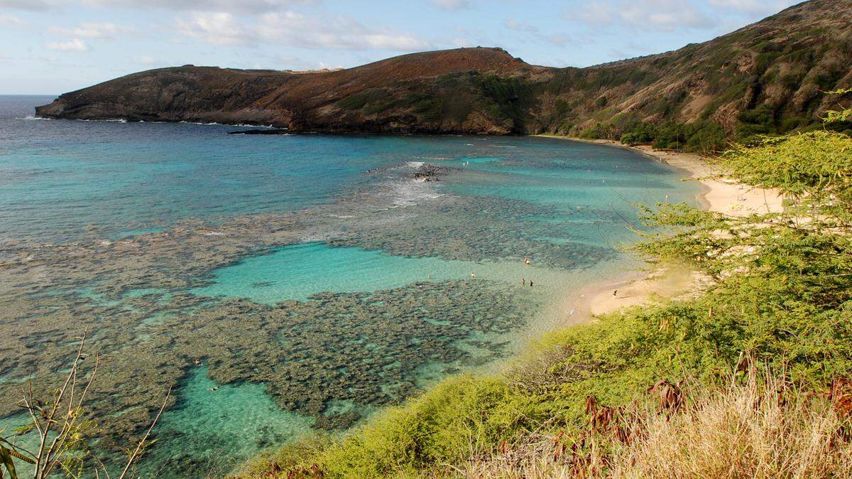La bahía de Hanauma en Oahu, Hawai. 