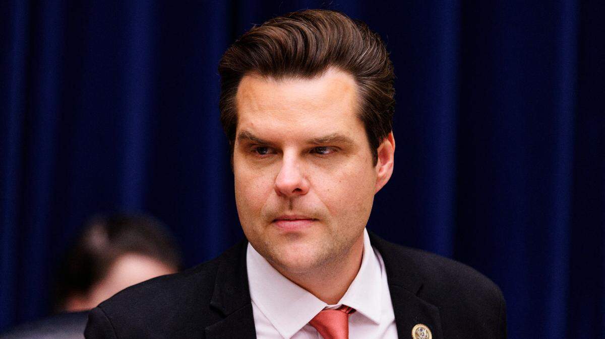 El representante Matt Gaetz (R-FL) asiste a una audiencia del Comité de Supervisión de la Cámara sobre Hunter Biden y sus negocios en Washington, D.C., el 20 de marzo de 2024.