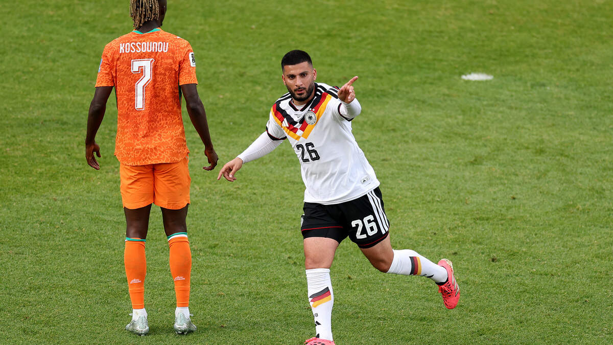 Deniz Undav (n.º 26), de Alemania, celebra tras marcar el segundo gol de su equipo durante el partido del Grupo E de la Copa Mundial de la FIFA ante Costa de Marfil, disputado en el Toronto Stadium el 20 de junio de 2026 en Toronto. 