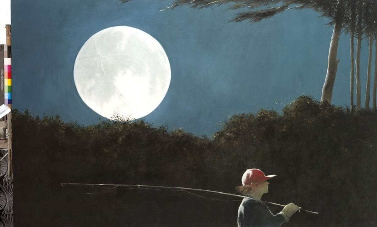 ‘Up Near Rutland’, 1990, óleo sobre lienzo, 52.5 x 83.25 pulgadas.