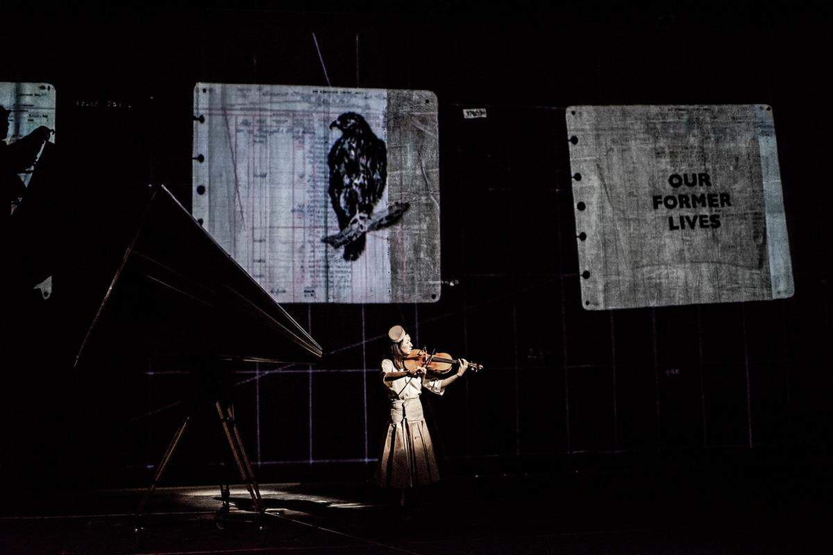 La violinista Mario Gotoh en la presentación de ‘The Head and the Load’.