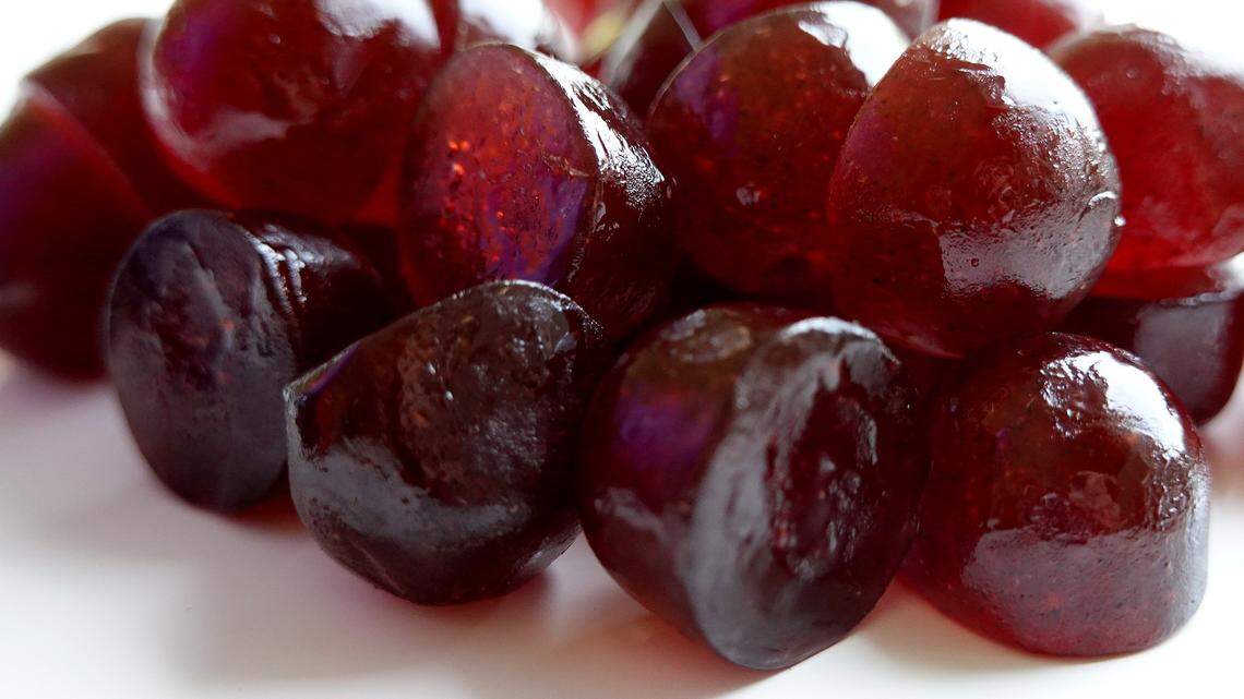 MIAMI, FLORIDA - APRIL 26: In this photo illustration, melatonin gummies are displayed on April 26, 2023 in Miami, Florida. According to a recent study, melatonin gummies may have different doses than the packaging says, making them potentially dangerous for people taking them as a sleeping aid. (Photo illustration by Joe Raedle/Getty Images)