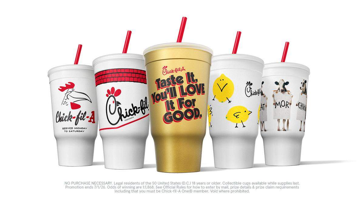3,000 ganadores del Golden Fan Cup recibirán Chick-fil-A gratis por un año