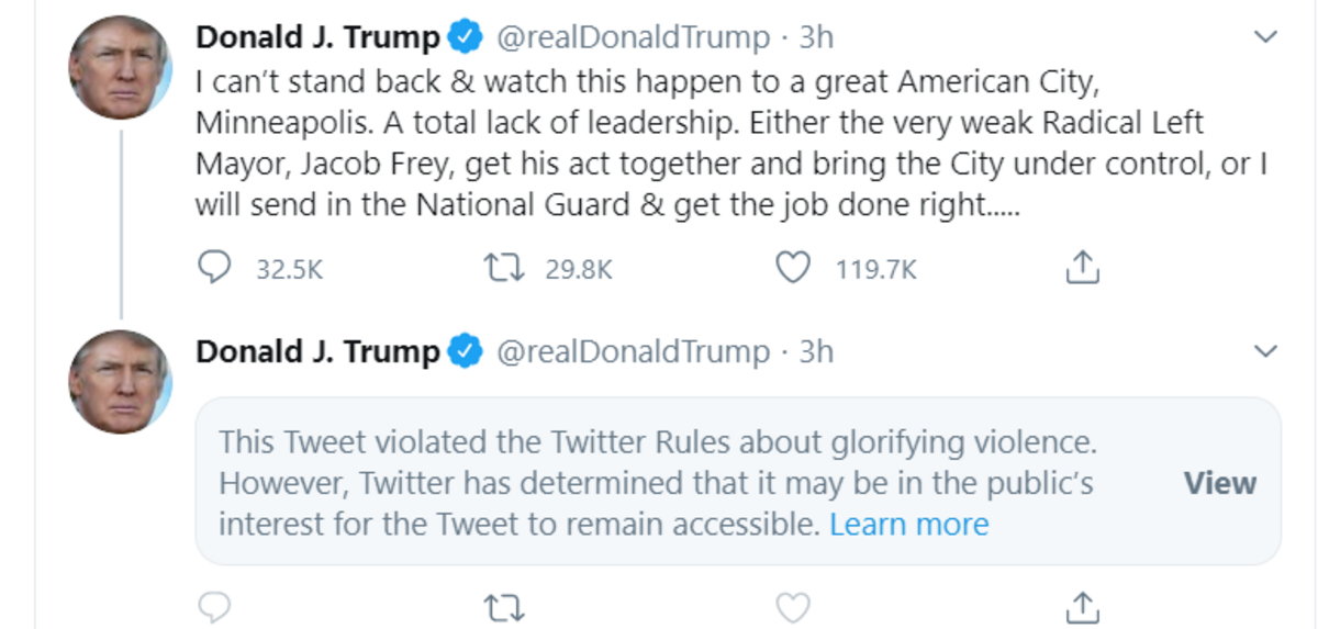 El mensaje del presidente en Twitter.