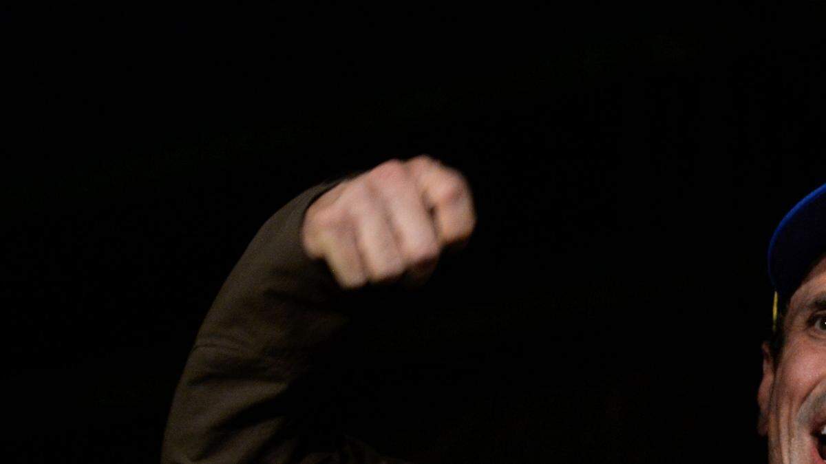 El líder venezolano de la oposición y ex candidato a la presidencia, Henrique Capriles, habló durante una conferencia de prensa en Caracas el 7 de abril de 2017. 