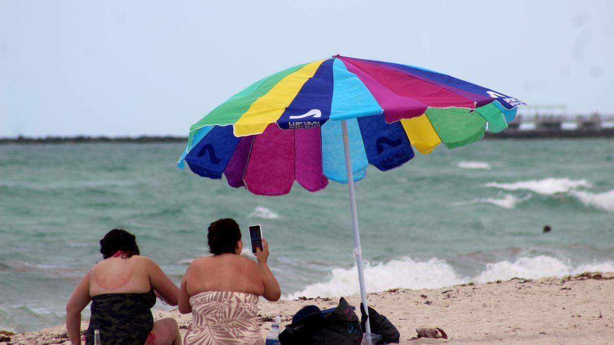 Un día de playa en Miami Beach.