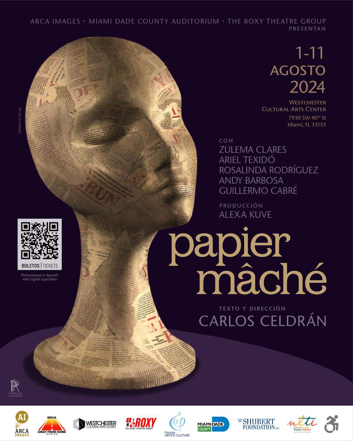 Flyer de la obra, diseñado por Pilar Fernández Melo.