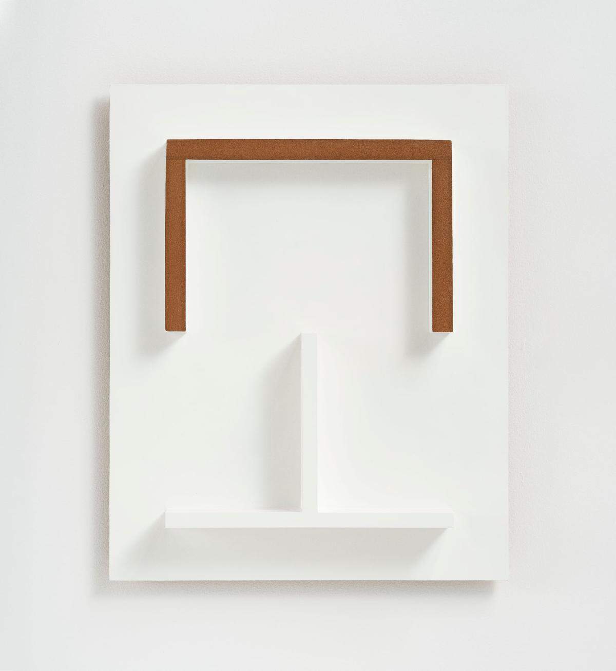 'Connection',&nbsp; 2023, de Ricardo Alcaide. MDF y laca industrial, 24 x 19 x 3 pulgadas. 