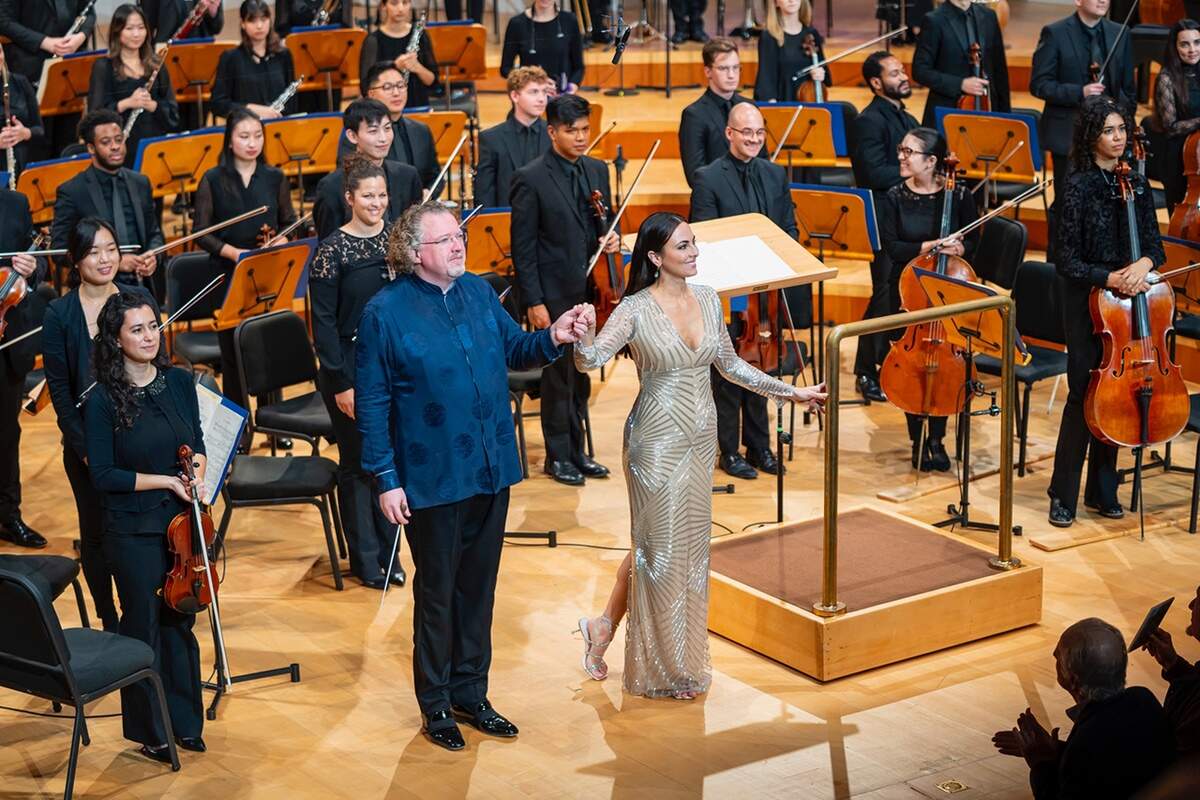 Stéphane Denève, Isabel Leonard y la New World Symphony.