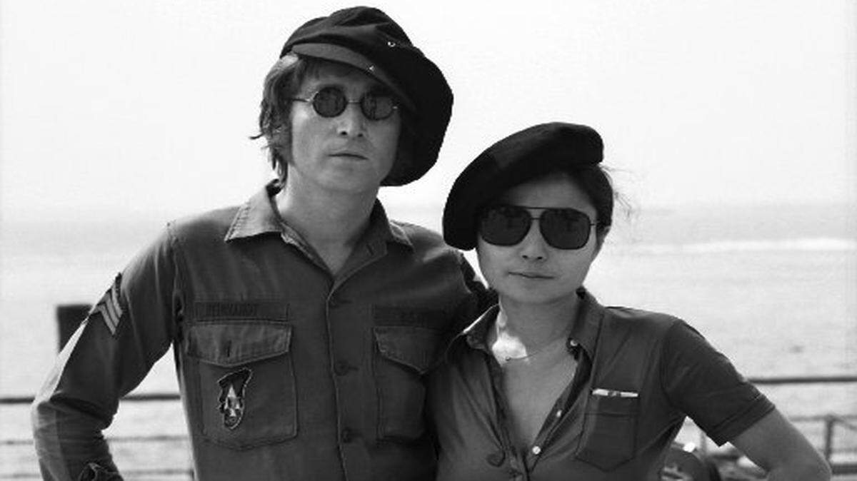 John Lennon y Yoko Ono luego de mudarse a Manhattan. (Iain Macmillan/Courtesy of Yoko Ono via The New York Times)