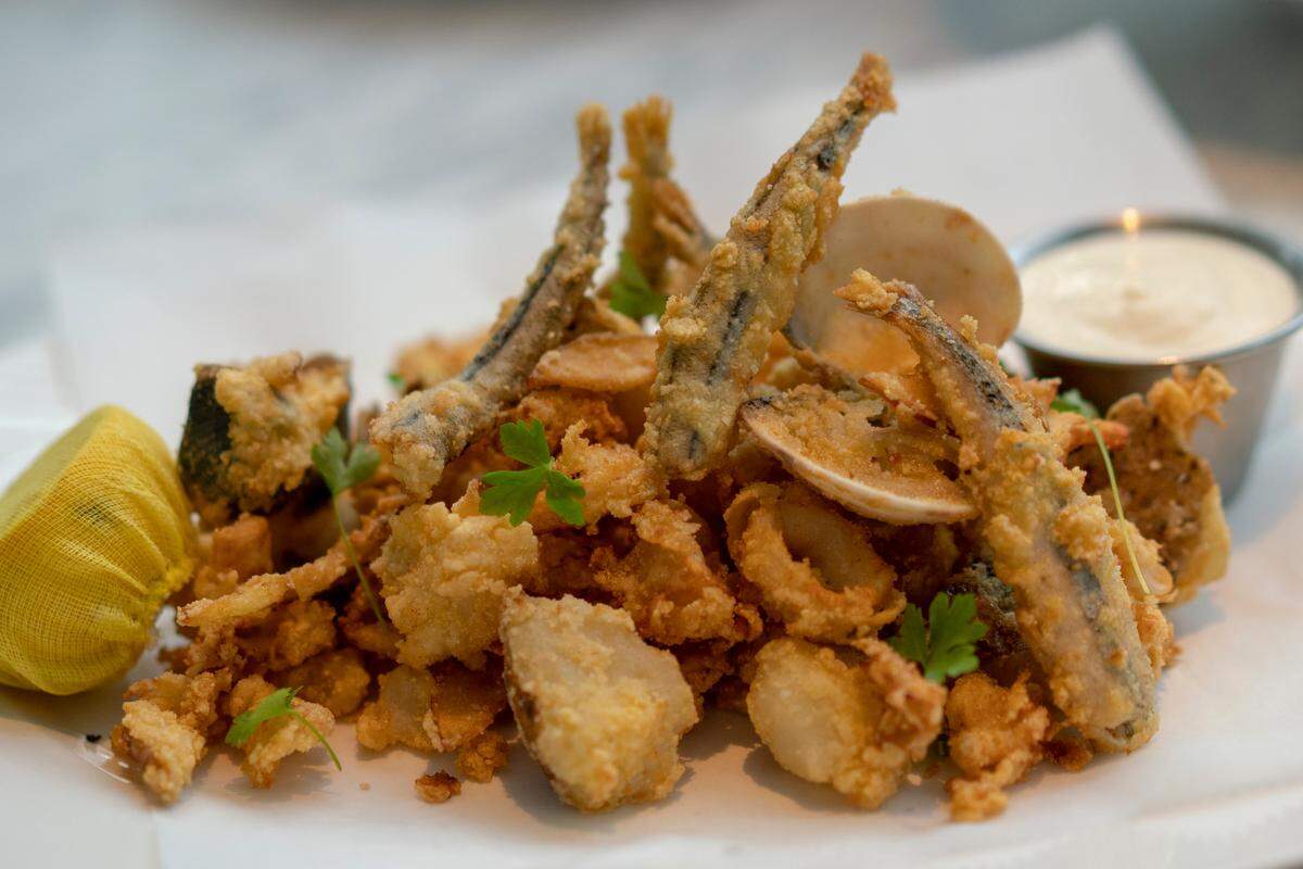 Fritto misto del chef Manuel Mattei.