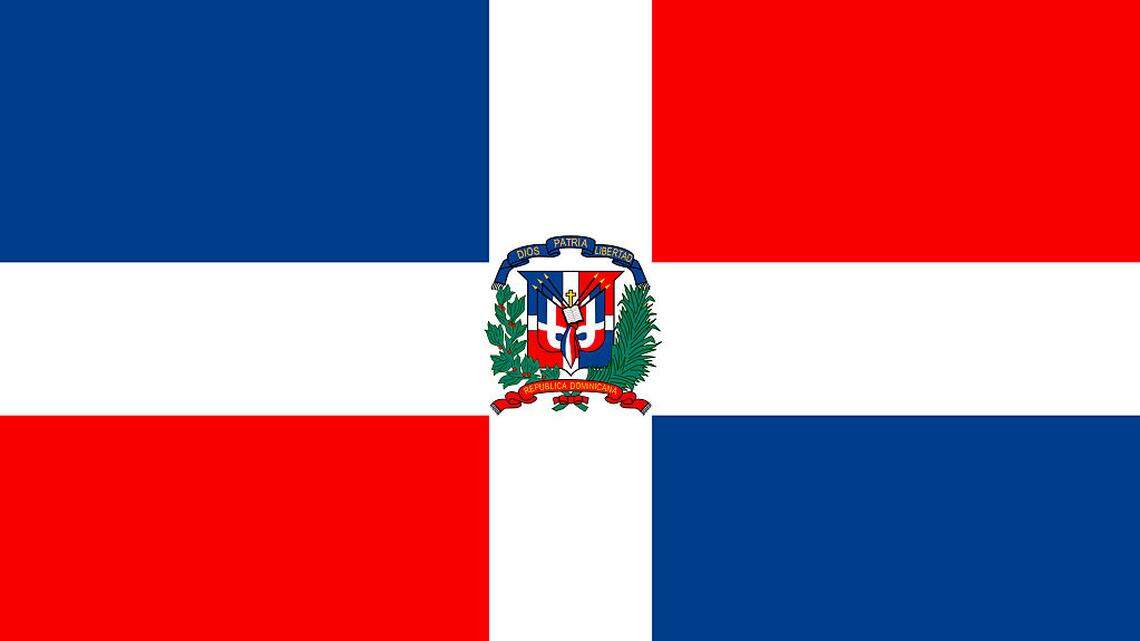 Foto de la bandera de República Dominicana. 