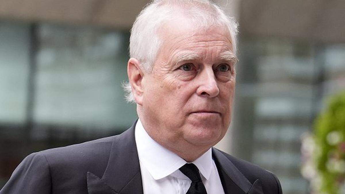 Britain's Prince Andrew, Duke of York arrives to attend a Requiem Mass, a Catholic funeral service, for the late Katharine, Duchess of Kent, at Westminster Cathedral in London on September 16, 2025. Britain's Duchess of Kent, known for her links to the Wimbledon tennis tournament and for anonymously teaching music at a primary school. The duchess, a talented pianist, organist and singer, was born Katharine Worsley into an aristocratic family in Yorkshire, northern England. (Photo by Jordan Pettitt / POOL / AFP) (Photo by JORDAN PETTITT/POOL/AFP via Getty Images)