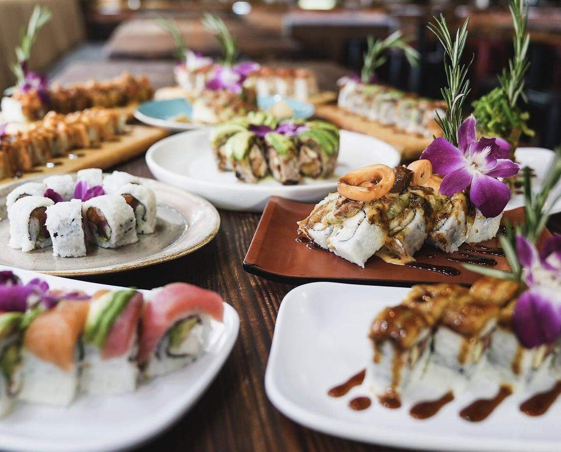 ‘Sushi aplatanao’ is a fusion of Japanese sushi with elements of a traditional Dominican dish.