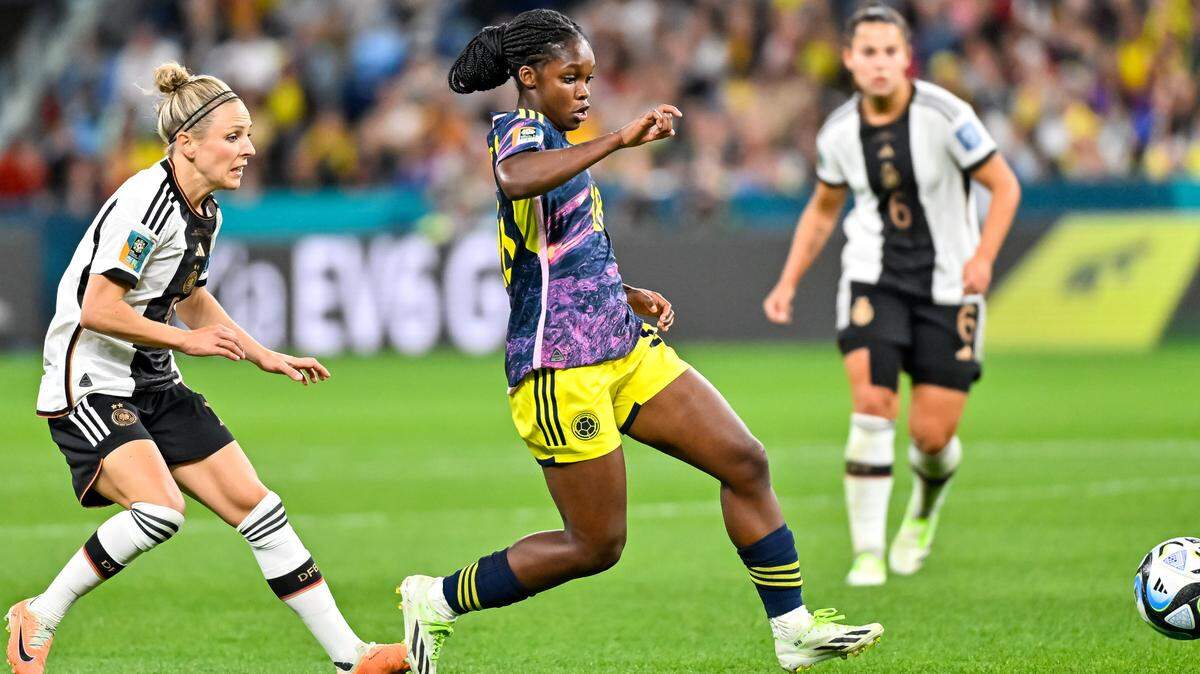 Linda Caicedo anotó un gol en la victoria de Colombia 2-1 ante Alemania, una de las selecciones favoritas en el torneo, el 30 de julio de 2023 en Sidney, Australia.