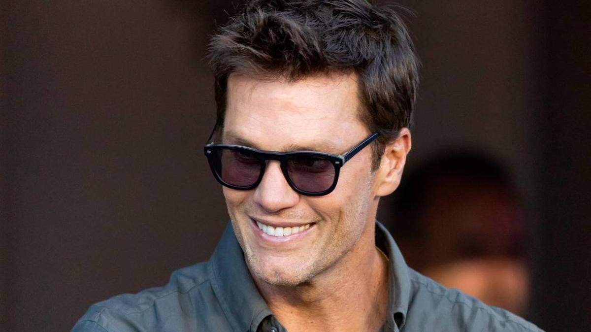 Former NFL quarterback Tom Brady attends a soccer match between Inter Miami and FC Cincinnati at Chase Stadium on Saturday, August 24, 2024, in Fort Lauderdale, Florida.