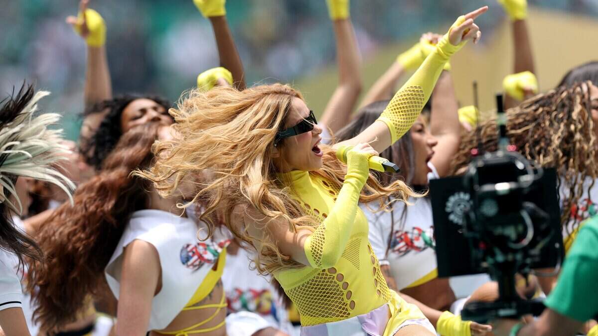 MEXICO CITY, MEXICO - JUNE 11: Shakira performs during the Opening Ceremony before the FIFA World Cup 2026 Group A match between Mexico and South Africa at Mexico City Stadium on June 11, 2026 in Mexico City, Mexico. (Photo by Carl Recine/Getty Images)