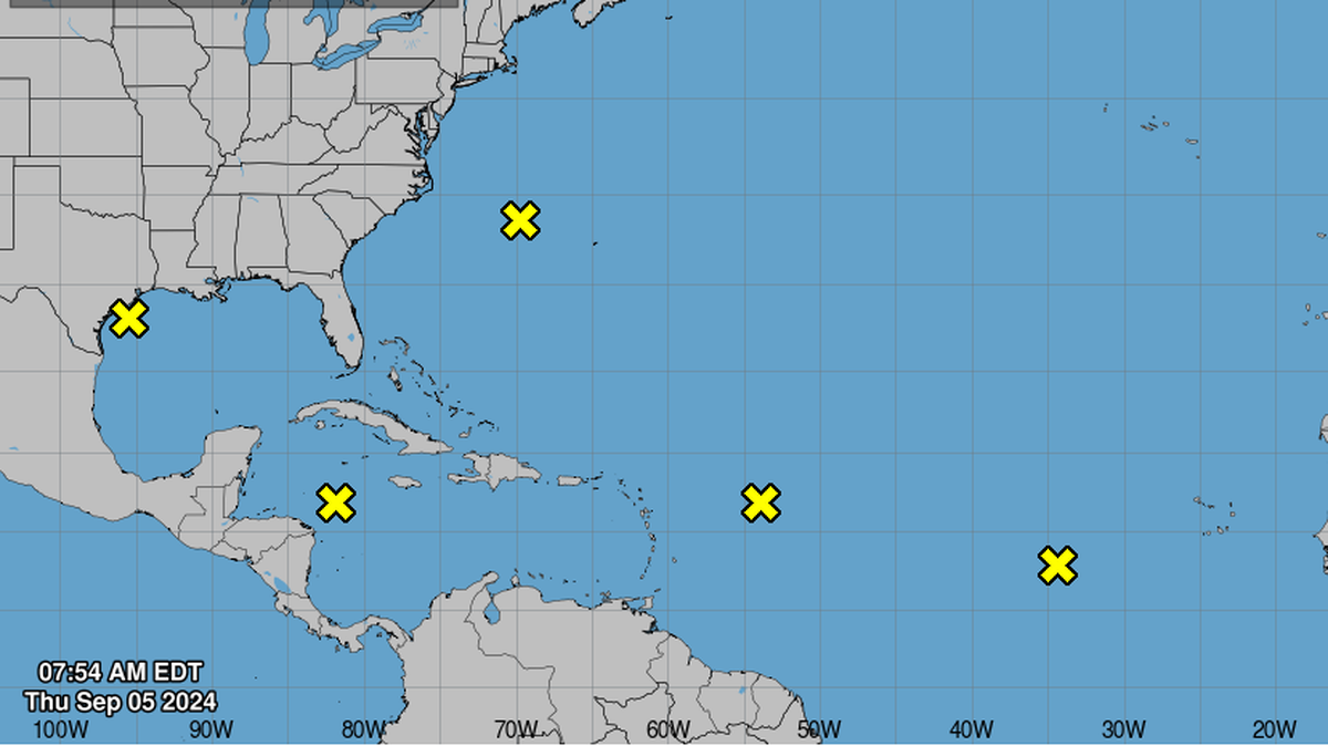 De las cinco ondas tropicales que hay en el Atlántico, una podría ser de preocupación para Florida.