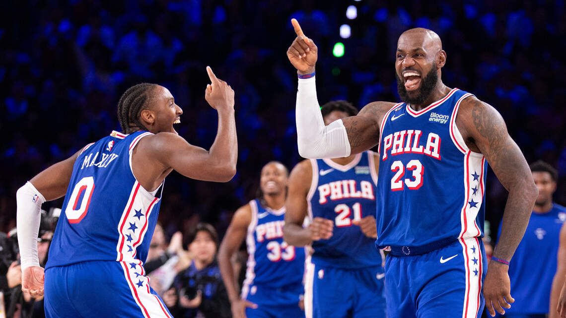 Con un LeBron inspirado, los 76ers reviven en casa y consiguen su mayor remontada en 30 años