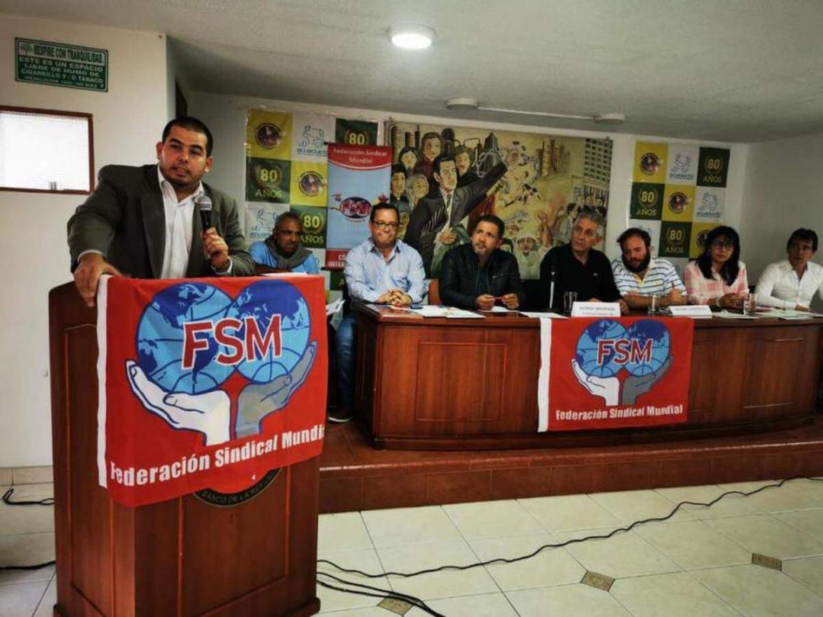 El embajador cubano Omar Rafael García Lazo habla a los sindicatos de Colombia y los invita a una conferencia antimperialista a celebrarse en La Habana.