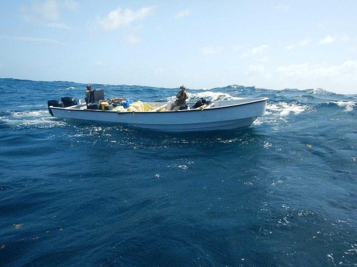 Parte de las 76,140 libras de drogas incautadas en el Pacífico y el Mar Caribe que fueron descargadas en Port Everglades el 25 de agosto de 2025.