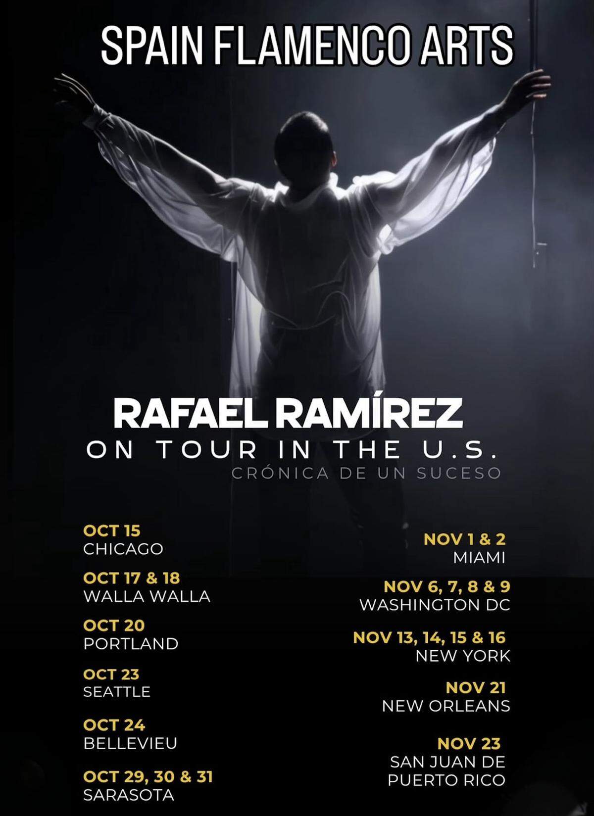 La gira norteamericana de 2025 de Rafael Ramírez con “Crónica de un Suceso”.