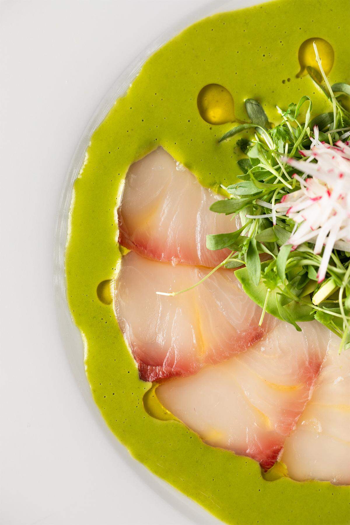 Hamachi crudo.