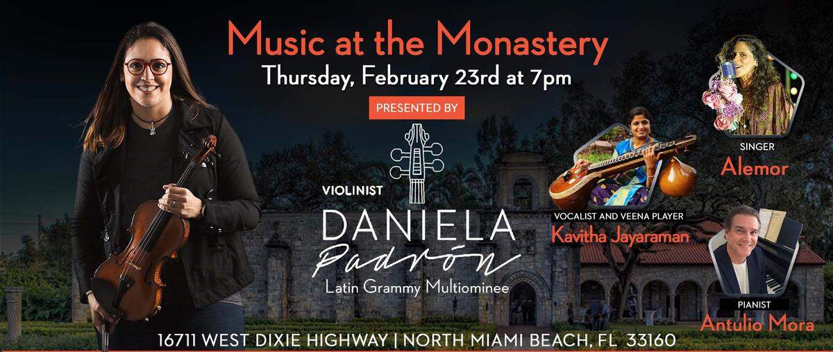 Daniela Padrón “Música en el monasterio” en el Antiguo Monasterio Español.