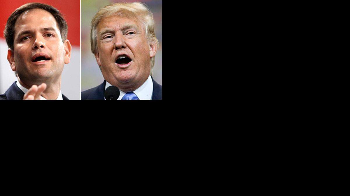 Marco Rubio y Donald Trump.

