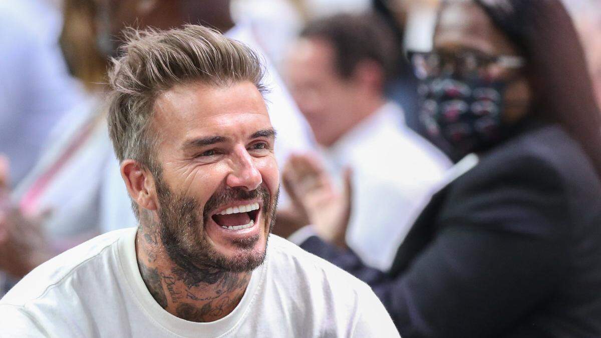 El presidente del Inter Miami David Beckham asistió al partido entre el Heat y los Hawks, celebrado el 19 de abril de 2022 en Miami.