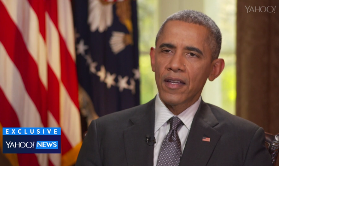 El presidente Barack Obama es entrevistado para el portal de noticias de Yahoo.com. 