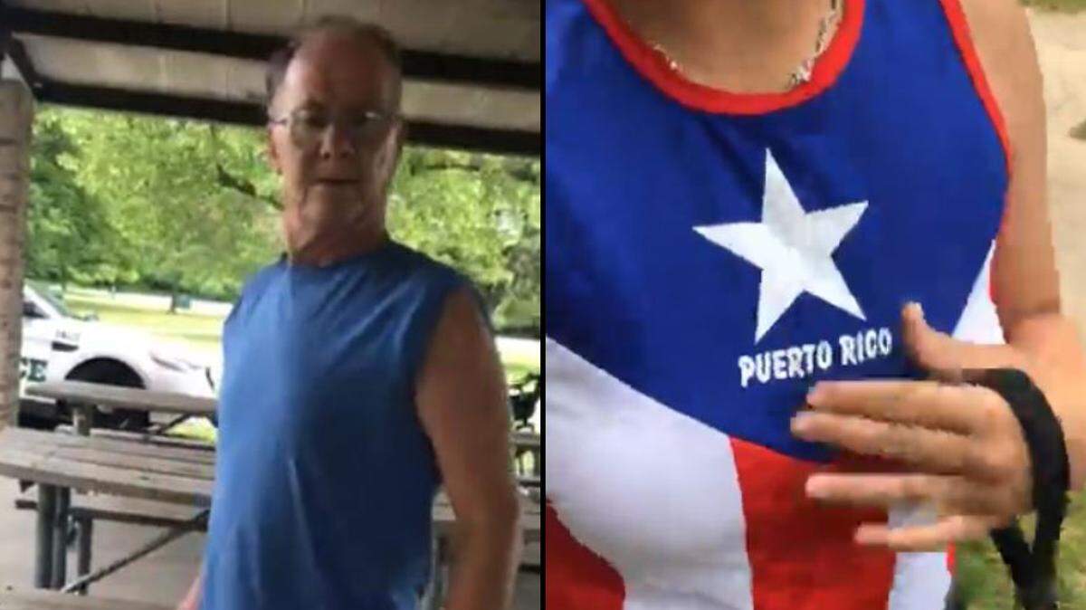 Combinación de fotografías de captura de un video publicado por Mia Irizarry en su cuenta de Facebook.