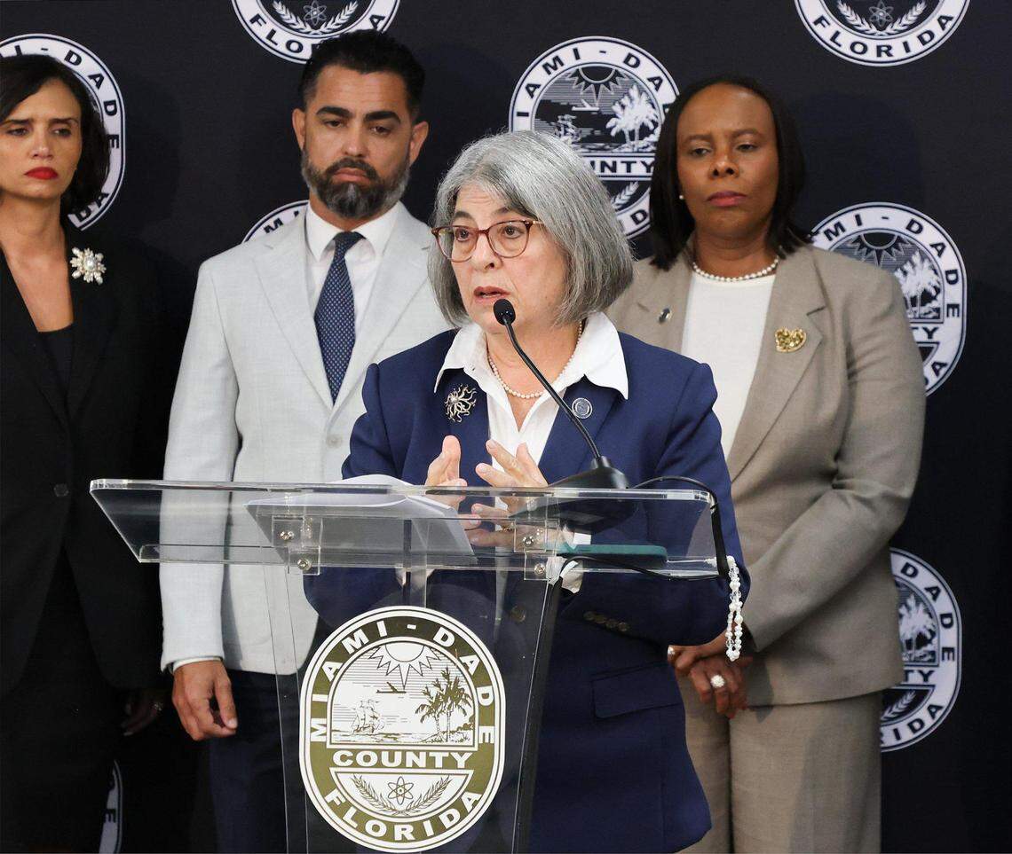 Miami-Dade County Mayor Daniella Levine Cava is proposing cuts to county charity grants in her 2026 budget, which she said closed a $402 million deficit.