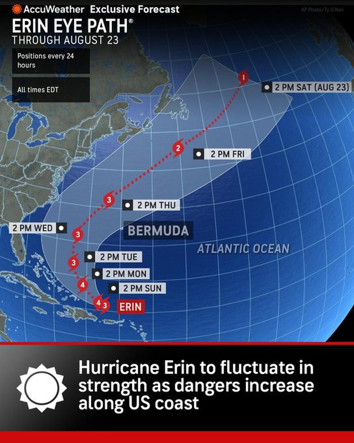 El huracán se mantendrá alejado de la costa este de EEUU.