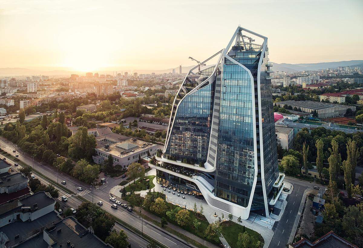 4 Rascacielos NV Tower, en Sofia (Bulgaria).