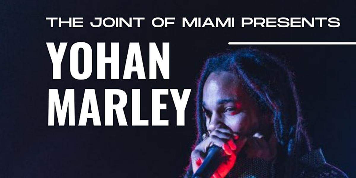 En vivo Yohan Marley presentado en The Joint of Miami.