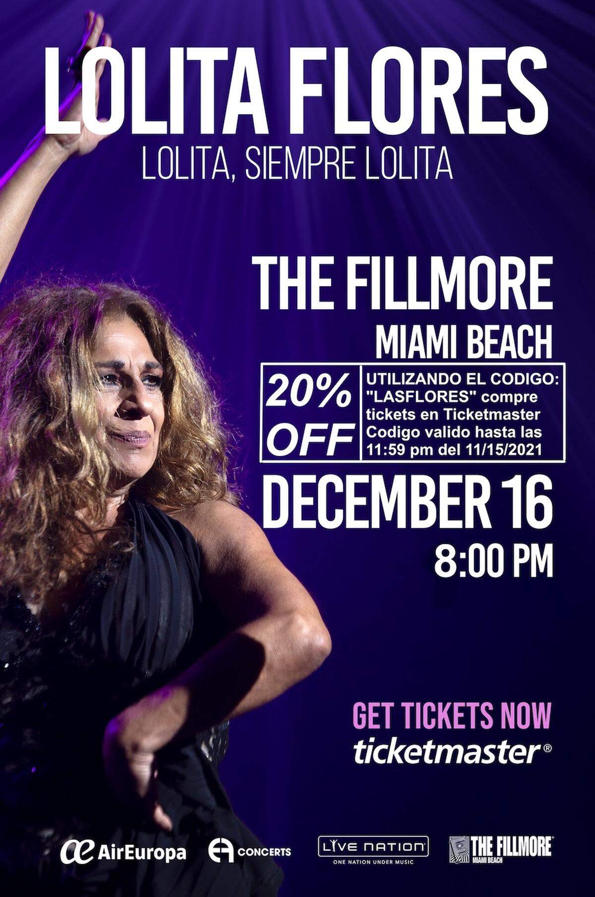Lolita Flores regresa a Miami para cantarle a su público