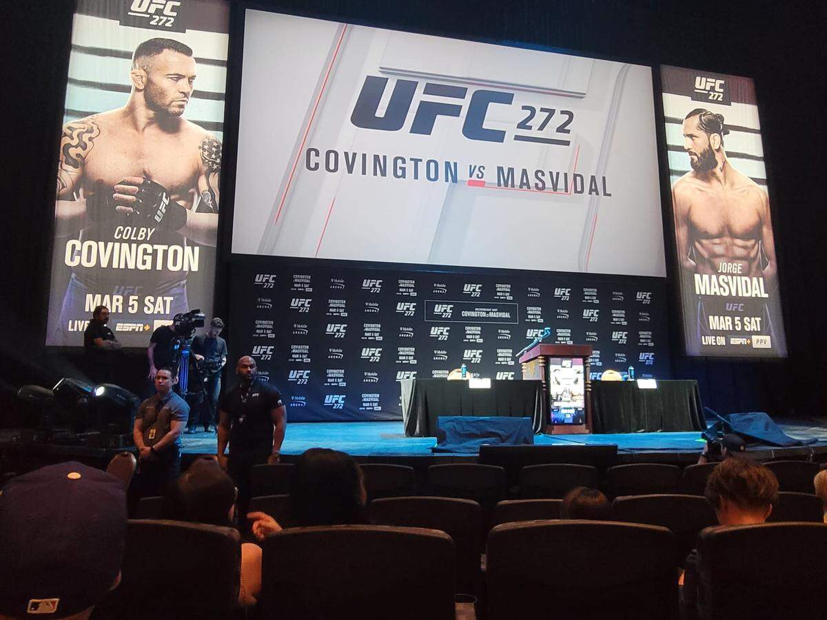 Todos sabían que el más mínimo error convertiría la conferencia de prensa de la UFC 272 en una batalla, en un desastre que Dana White y su alto mando no podía permitirse cuando se trataba de Jorge Masvidal y Colby Covington.