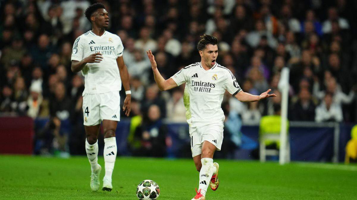 Brahim Díaz anotó el gol del triunfo del Real Madrid 2-1 ante el Atlético, en el partido de ida de octavos de final de la Liga de Campeones, celebrado el 4 de marzo de 2025 en el estadio Santiago Bernabéu.