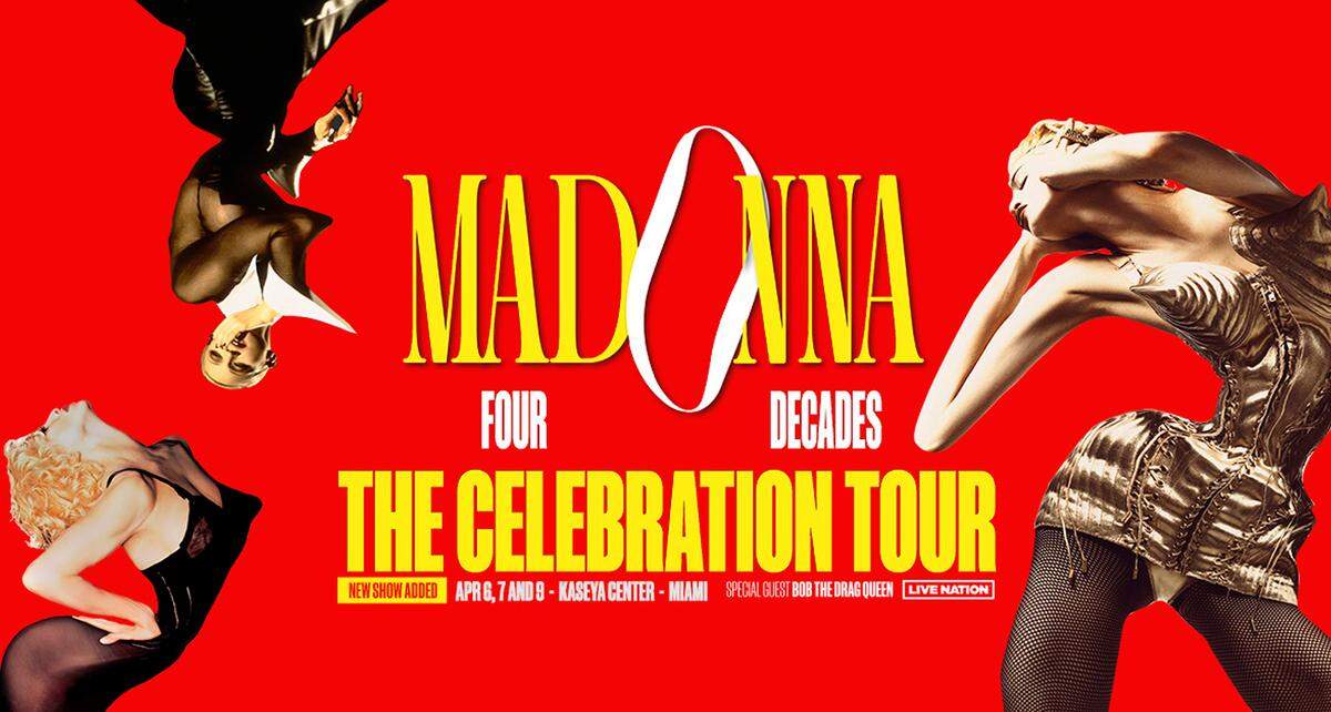 Madonna en concierto en su gira The Celebration Tour&nbsp;en el Kaseya Center.