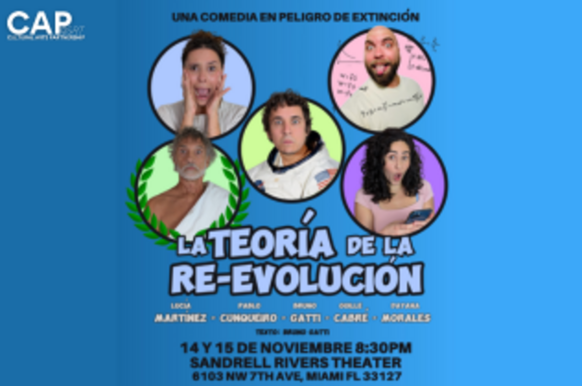 Comedia ‘La Teoría de la Re-Evolución’ en el Teatro Sandrell Rivers.