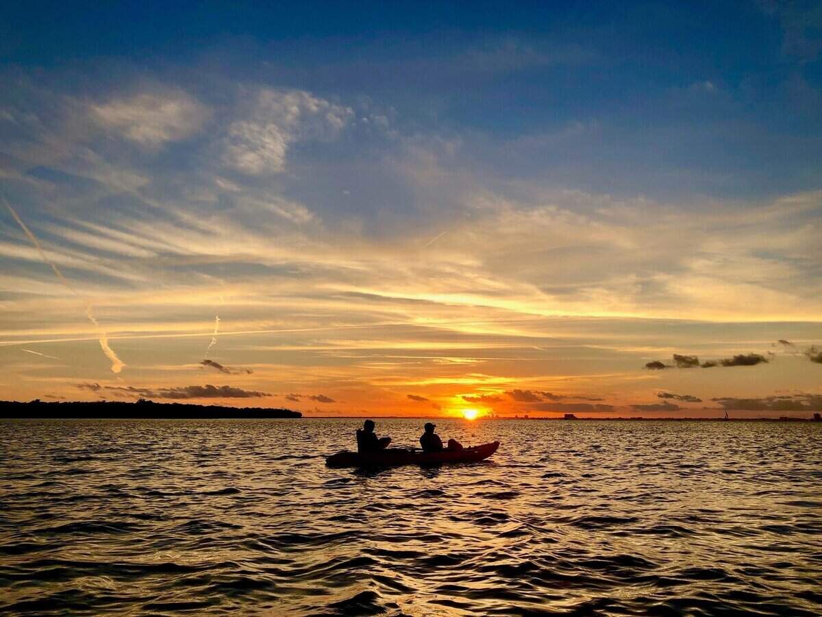 Disfrute del kayak en la pintoresca Bahía de Biscayne.
