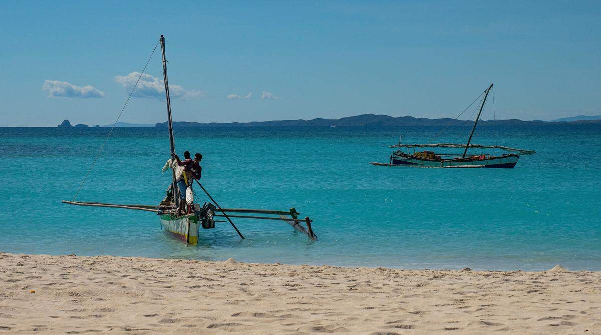 Pescadores en la isla de Nancy Iraja.
